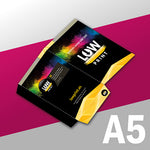 Carpeta A5 con solapa Glasofonado mate - LowPrint