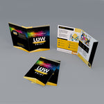 Carpeta A5 con solapa Glasofonado mate - MockUp LowPrint