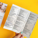 Diseño Tríptico personalizado - Tríptico listado precios LowPrint