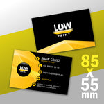 Tarjetas de visita plastificado mate Soft Touch + barniz selectivo - LowPrint