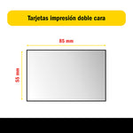 Tarjetas de visita impresión doble cara plastificado Soft touch - Esquema LowPrint