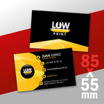 Tarjetas de visita impresión doble cara plastificado mate Soft Touch - LowPrint