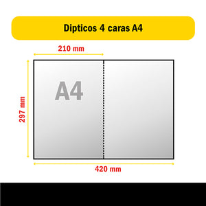 Dípticos A4 - Esquema LowPrint