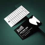 Diseño Tarjeta plegada personalizada - Tarjeta dentista - LowPrint