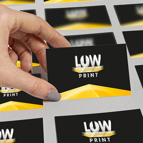 Tarjetas de visita impresión doble cara plastificado mate Soft Touch - Mockup LowPrint