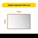 Tarjetas de visita impresión doble cara plastificado mate Soft Touch - Esquema LowPrint