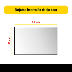 Tarjetas de visita impresión doble cara plastificado Soft touch - Esquema LowPrint